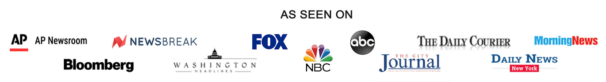 As seen on AP Newsroom, Newsbreak, Fox, ABC, Bloomberg and other outlets